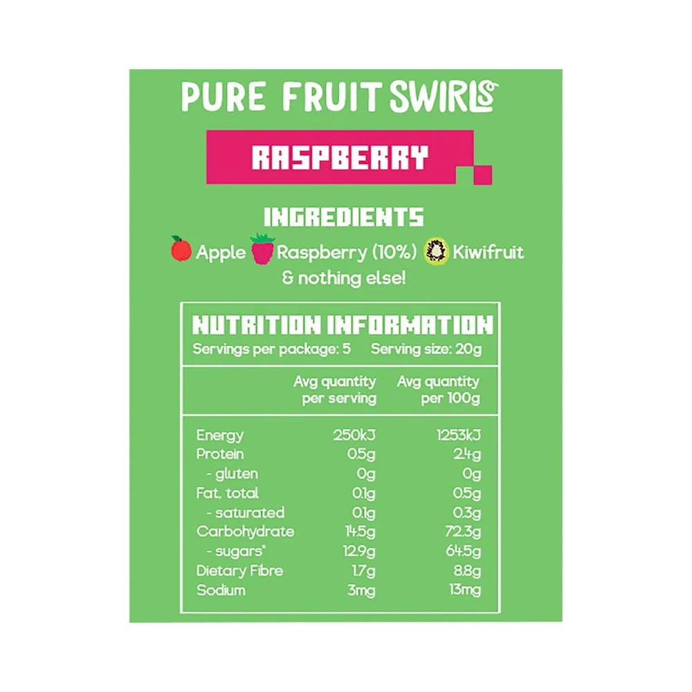 Nibblish Pure Fruit Swirls 100g