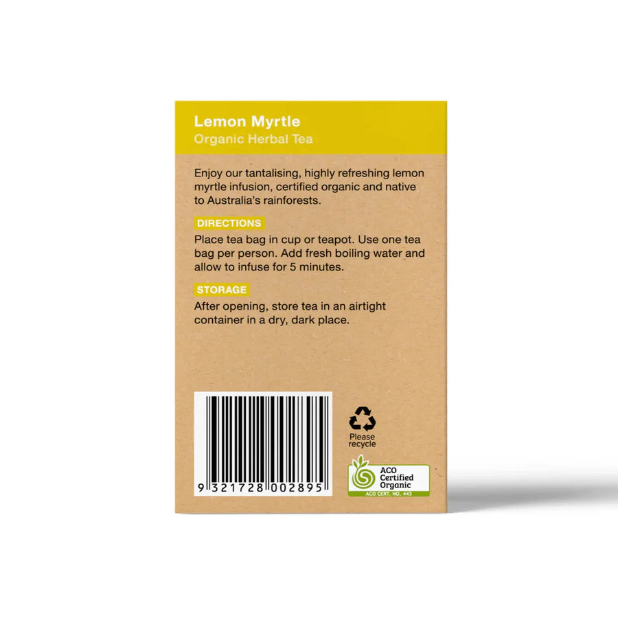Lemon Myrtle 25 Teabags - Certified Organic