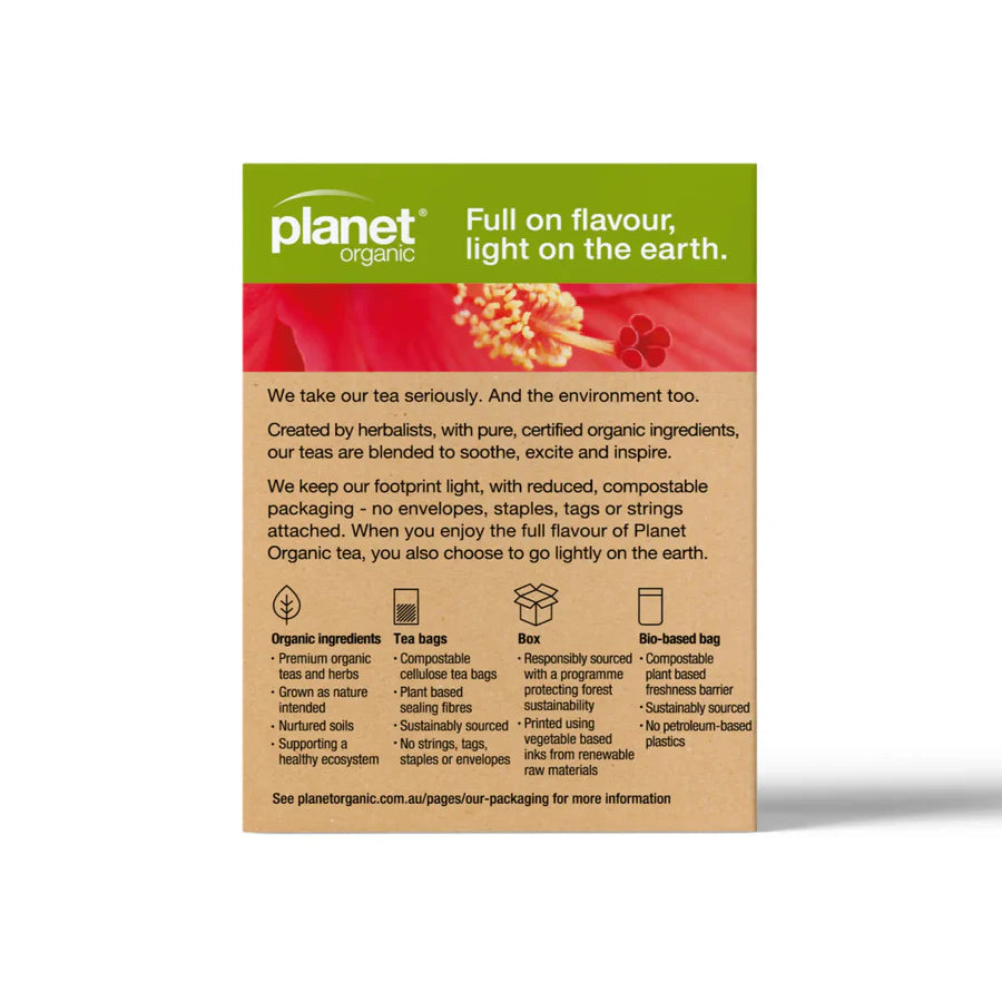Rosehip & Hibiscus Tea 25 Tea Bags - Certified Organic