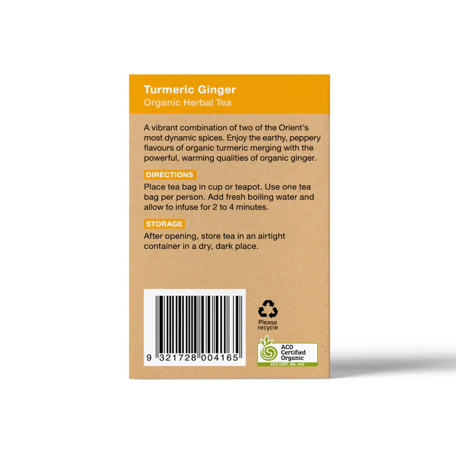 Turmeric and Ginger 25 Teabags - Certified Organic