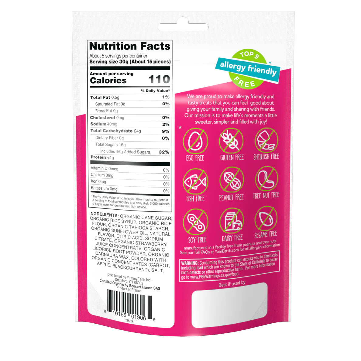 Organic Gluten Free Strawberry Licorice