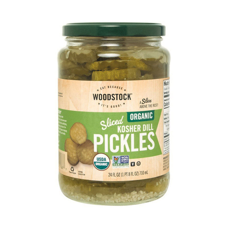 Organic Kosher Dill Pickles Sliced 710ml
