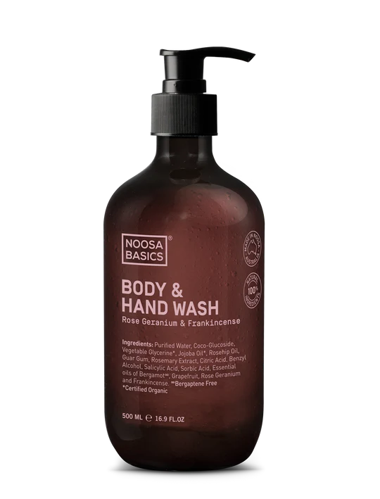 Noosa Basic Body & Hand Wash - Rose Geranium & Frankincense