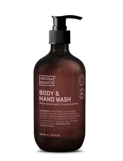 Noosa Basic Body & Hand Wash - Rose Geranium & Frankincense