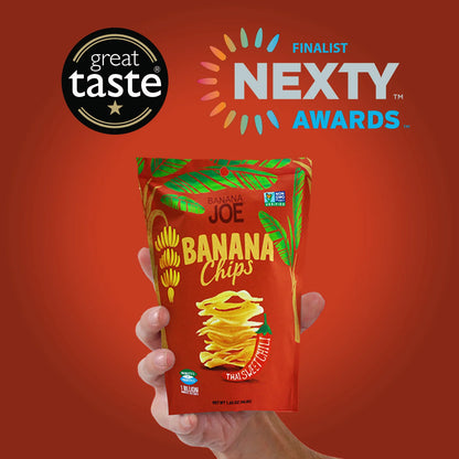 Thai Sweet Chili Flavored Banana Chips (Pack of 6)