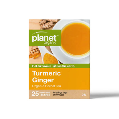 Turmeric and Ginger 25 Teabags - Certified Organic